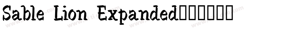 Sable Lion Expanded字体转换